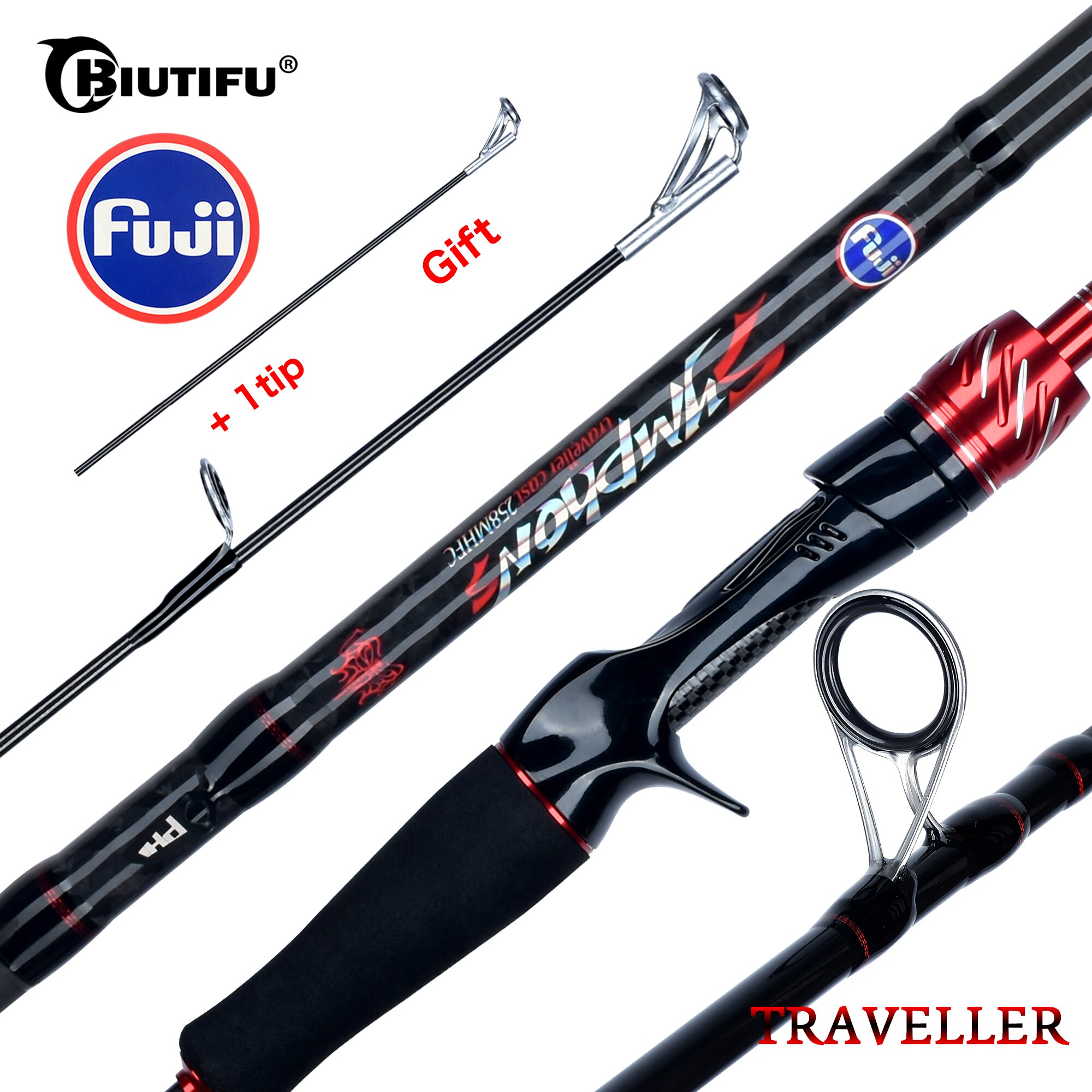 Fishing Rod Ice - ビティフートラベラースピニングキャスティング富士ルアーミニロック釣り竿1.8/2.1/2.4/2.7/3.0mカーボンベイトキャスティングフィシュガー高速5-42g