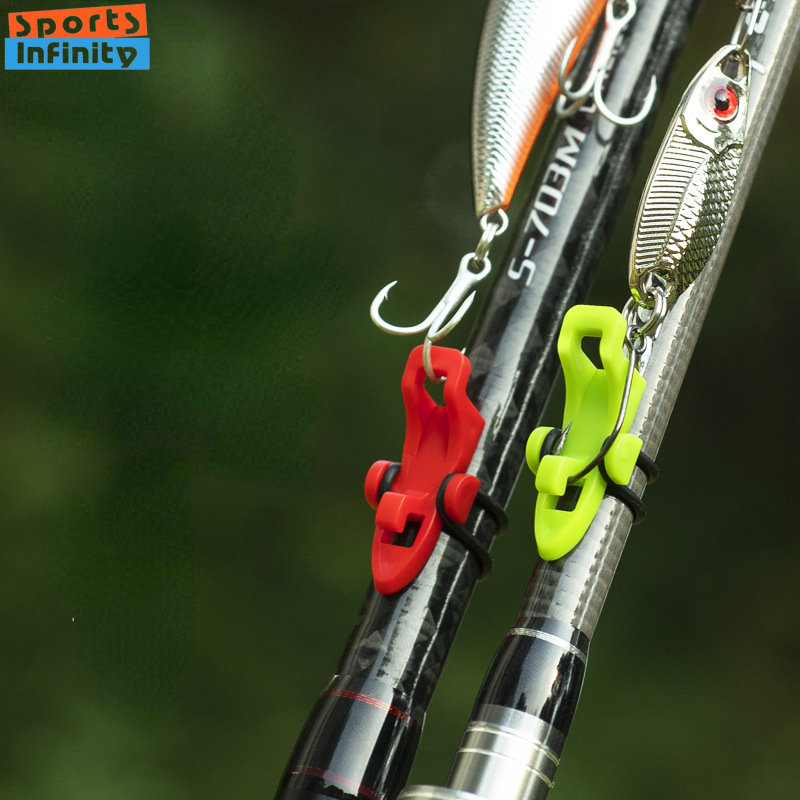 Fishing Rod Casting - 1 セット 3 サイズリング釣りフックキーパールアーホルダー保護釣竿ポータブルポケットアクセサリー固定餌キャスティングツール