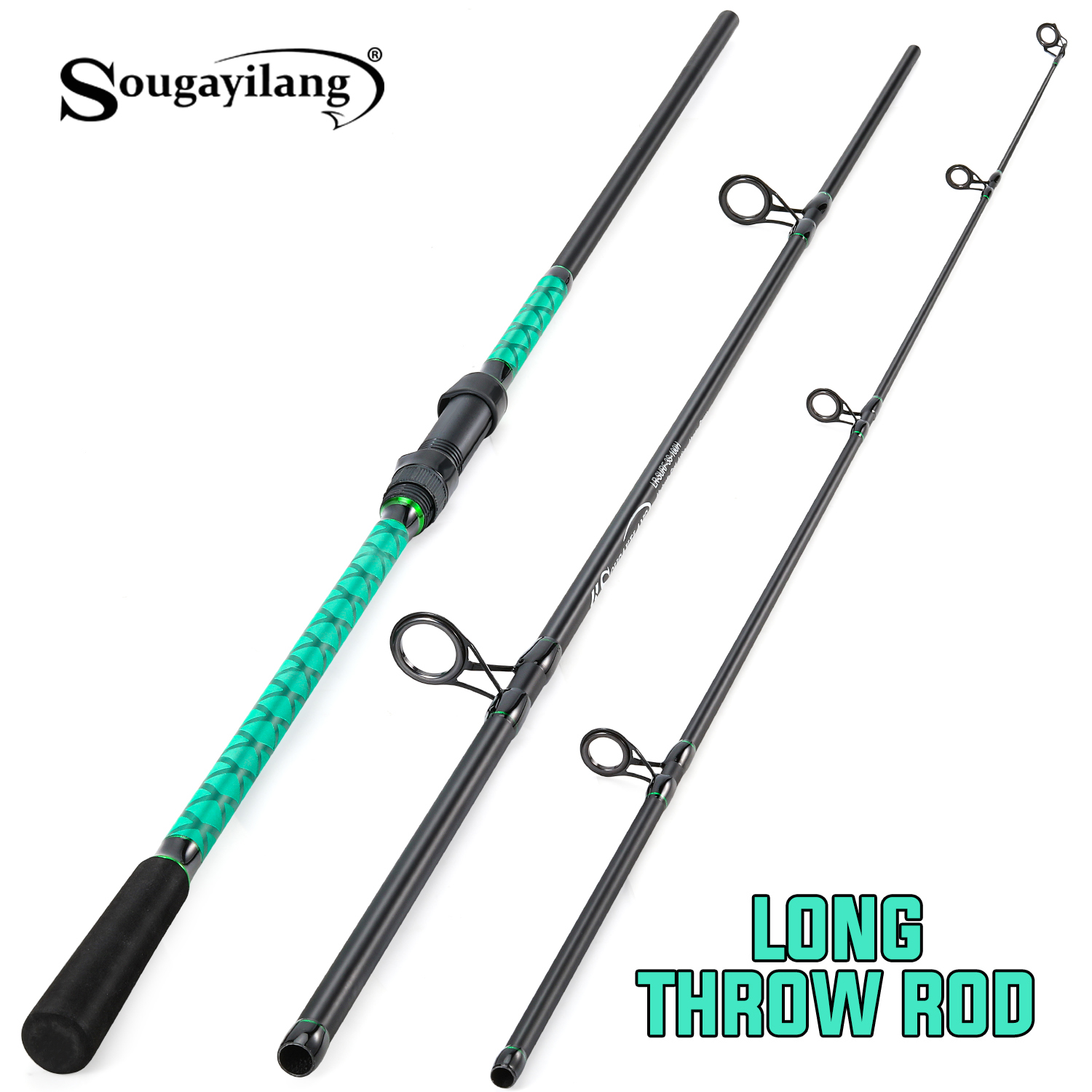 Fishing Rod Surf - Sougayilang 鯉釣り竿 3 セクション ヘビーパワー 12-40lb