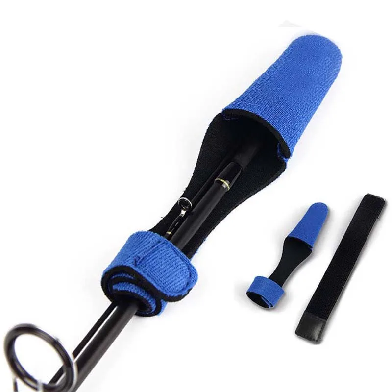 Fishing Rod Case - 2ピース/ロット釣り竿チップカバー釣り竿ツールケーブルタイロッドカープストラップベルト釣り竿アクセサリータックル