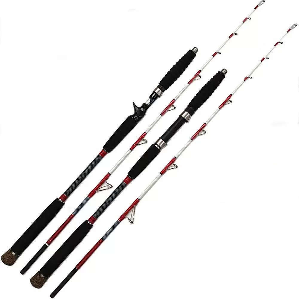 Fishing Rod Surf - 1.6M海水オフショア100-300gキャスティング/スピニングカーボンファイバーボートフィッシングロッドポータブルトラベルフィッシングロッドEVAハンドルサーフロッド