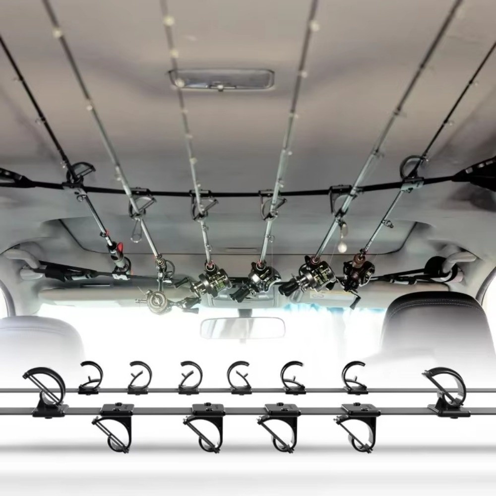 Fishing Rod Repair Kit - 6ポジション車用釣り竿ホルダー高弾性ゴムストラップ耐久性のあるデザインロッド収納ラック滑り止めデザイン