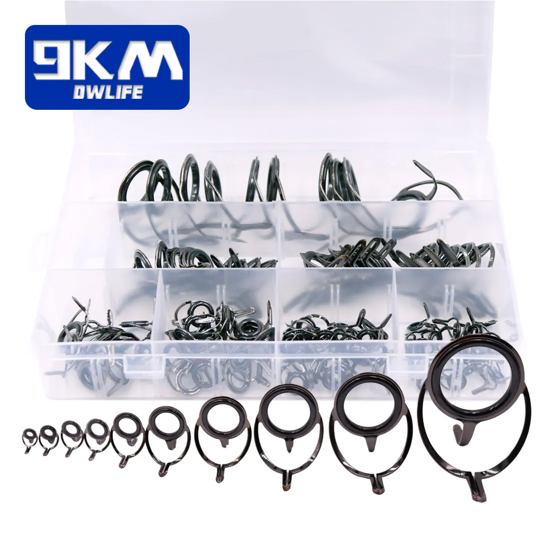 Fishing Rod Guide Replacement - 釣り竿ガイド 9 〜 200 個ステンレス鋼セラミックリングロッド修理キットスピニングキャスティング混合サイズ交換アクセサリー