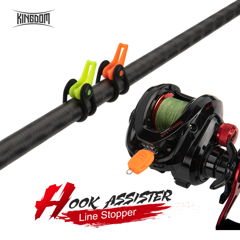 Fishing Rod Combo - キングダムフィッシングアクセサリーフックホルダーキーパージグフック安全キープ釣竿安全投げ釣り糸リールストッパーラインツール