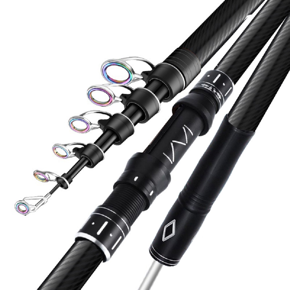 Fishing Rod Surf - 2.1-4.5M伸縮式サーフロッド スピニングフィッシングロッド 旅行用 海水・淡水両用 パワフルスローロッド サーフキャスティング