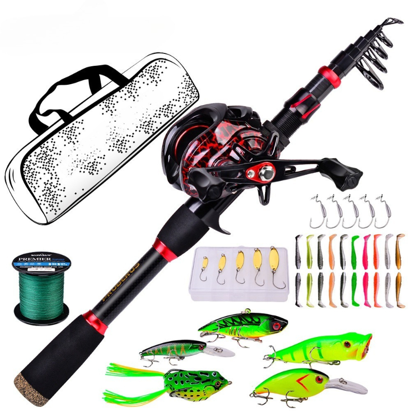 Fishing Rod Combo - カーボンファイバーロングキャスティングベイトキャスティングシーロッドリールコンボ超軽量スーパーハードコンプリートキット（海水・淡水・トラウト・バス用）
