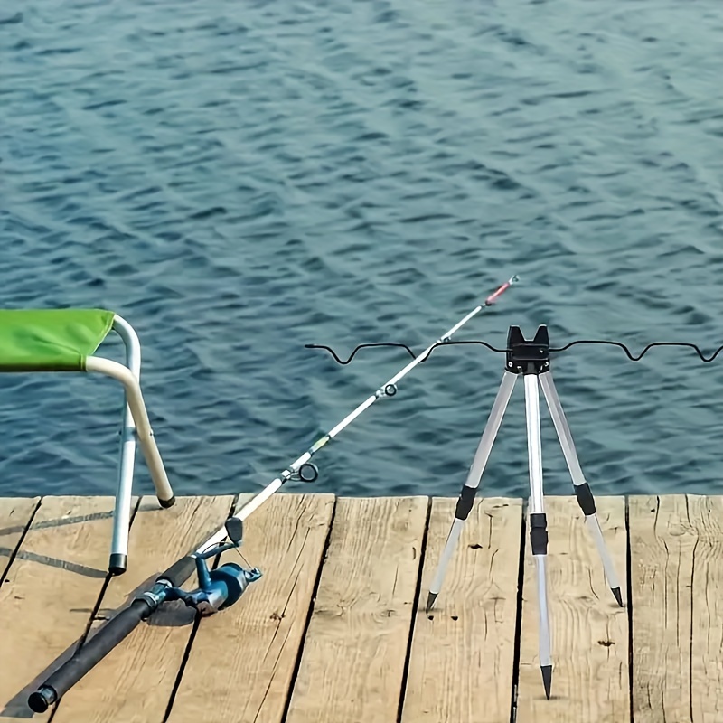 Fishing Rod Casting - 1 個伸縮アルミ合金ホルダー海釣竿用三角ホルダーキャスティングロッド釣りサポート釣り