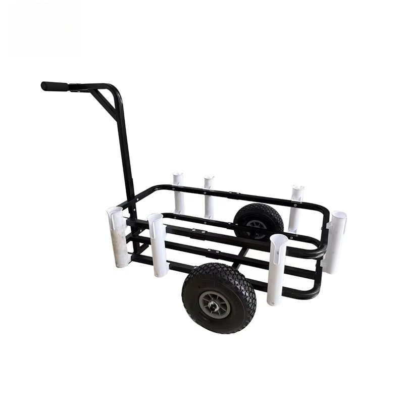 Fishing Rod Holder - 折りたたみ式ワゴン ビーチワゴン 釣りカート 釣り竿ホルダー付き 高耐久 Uボート型