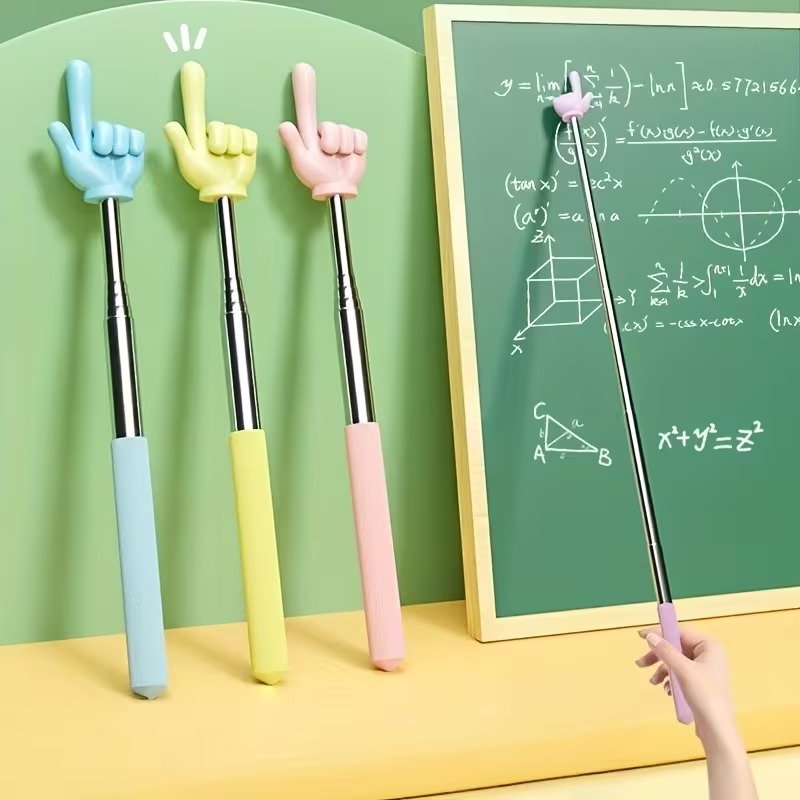 Fishing Rod Telescopic - 高品質ステンレス製ティーチングポインター伸縮式ロッドフィンガーデザインティーチングスティック教室用フィンガーポインター教師用