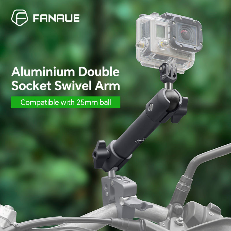 Fishing Rod Holder - FANAUE オートバイ電話ホルダーボールヘッド双方向回転コネクティングロッド 15 センチメートルサポート 25 ミリメートルボールヘッド