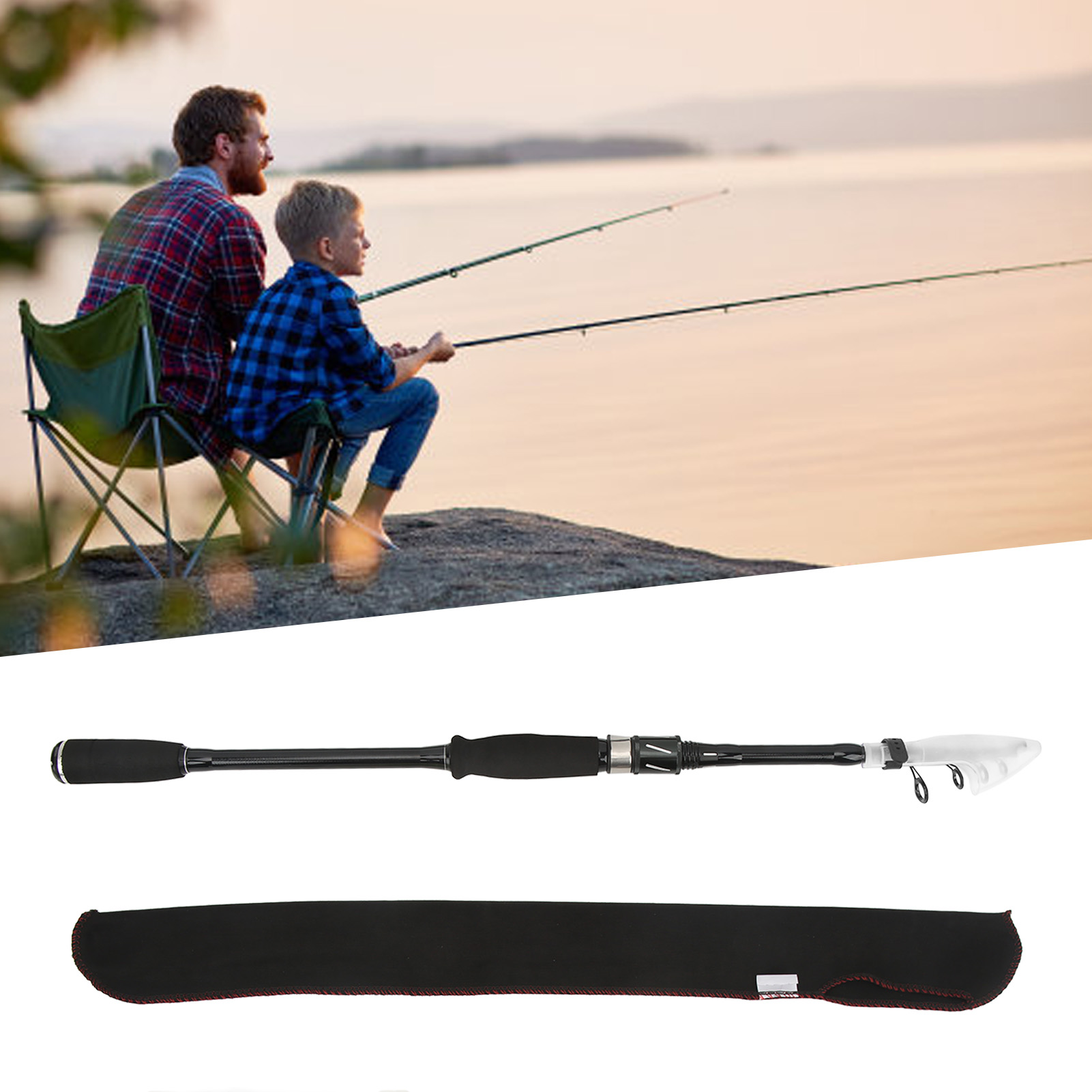 Fishing Rod Carbon Fiber - ルアー釣り竿とリールコンボフルセット 208cm カーボンファイバー伸縮式釣り竿 HE2000 スピニングリール 完全釣り道具セット