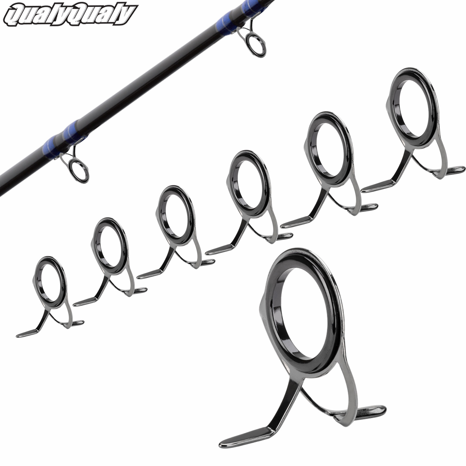 7 個釣竿ガイド修理キット 0.96-3.3 センチメートル - Fishing Rod Repair Kit のレビューと価格