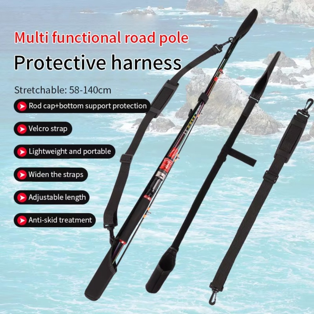 ポータブル釣竿収納袋調節可能な釣竿ショルダーベルト釣竿ベルト - Fishing Rod Combo のレビューと価格