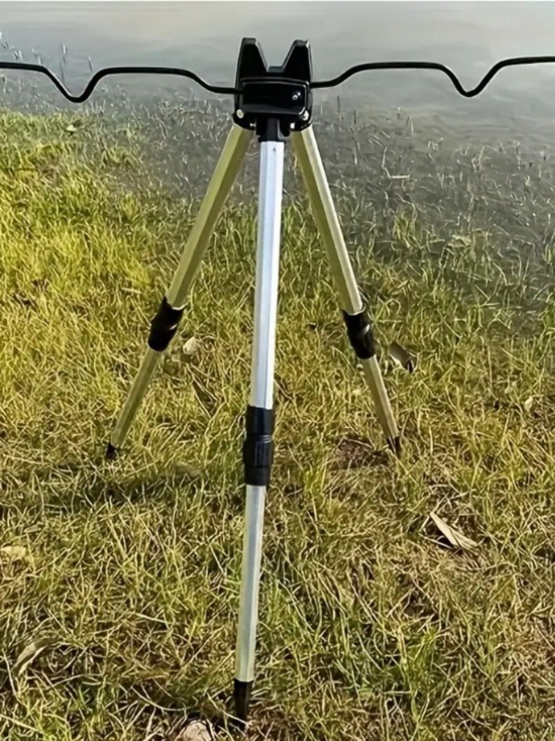 1 セット釣り伸縮式位置決めアルミ合金三角ブラケット釣り具タ - Fishing Rod Casting のレビューと価格