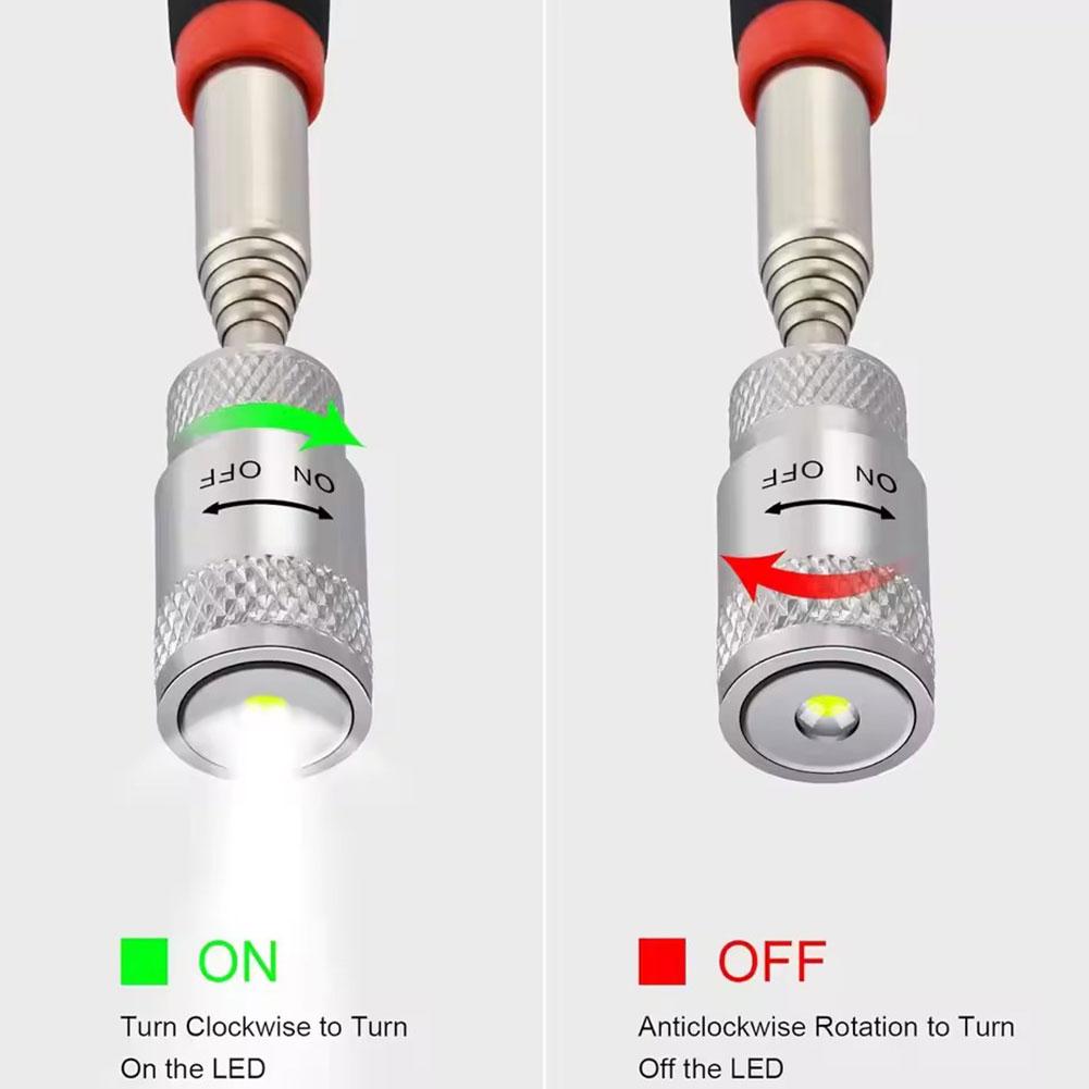 伸縮式磁気ペン LEDライト付き 拡張可能なピックアップロッ - Fishing Rod Telescopic のレビューと価格