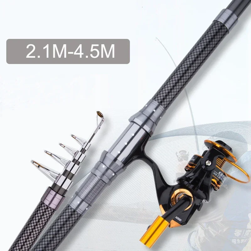 新しい伸縮式携帯ロータリー釣り竿 2.4M、2.7M、3.6 - Fishing Rod Surf のレビューと価格