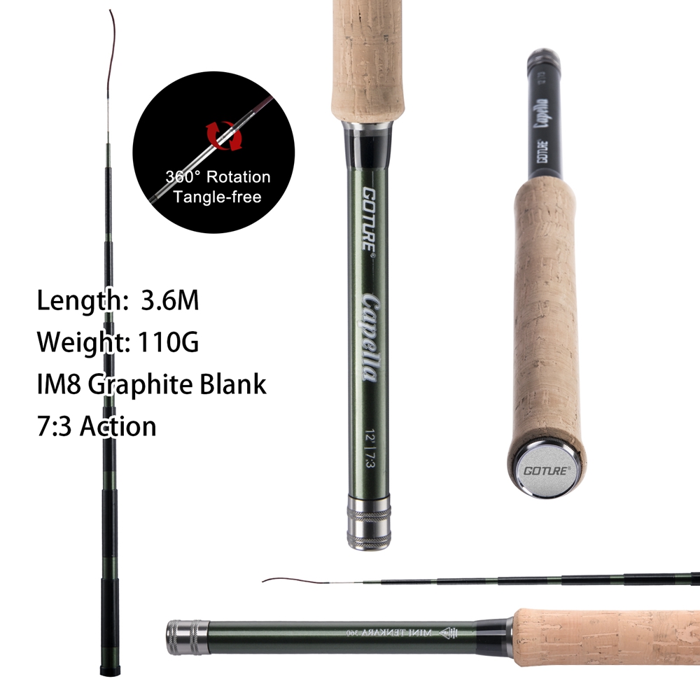 GOTENKara-超軽量釣り竿,3.6mコンボ,ライン付き - Fishing Rod Fly のレビューと価格
