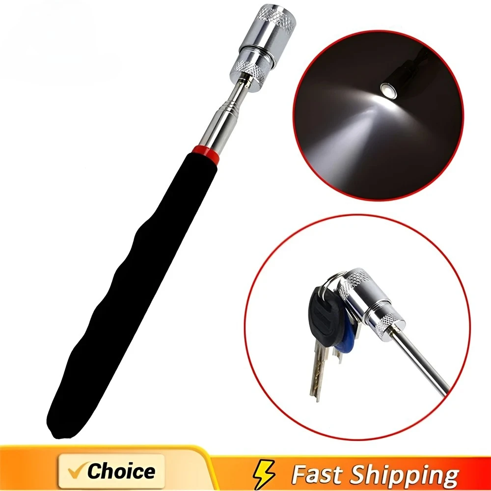 LEDライト付き伸縮式磁気ペン拡張可能なピックアップロッドミ - Fishing Rod Telescopic のレビューと価格