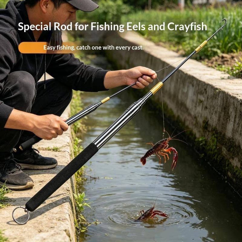 1PC 360度回転バーブ付き糸巻き釣り針 伸縮式ポール イ - Fishing Rod Building Kit のレビューと価格
