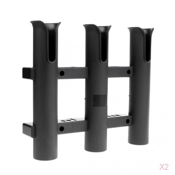 ブラックPP製釣り竿ホルダーラック、垂直レストと取り付けブラ - Fishing Rod Rack のレビューと価格