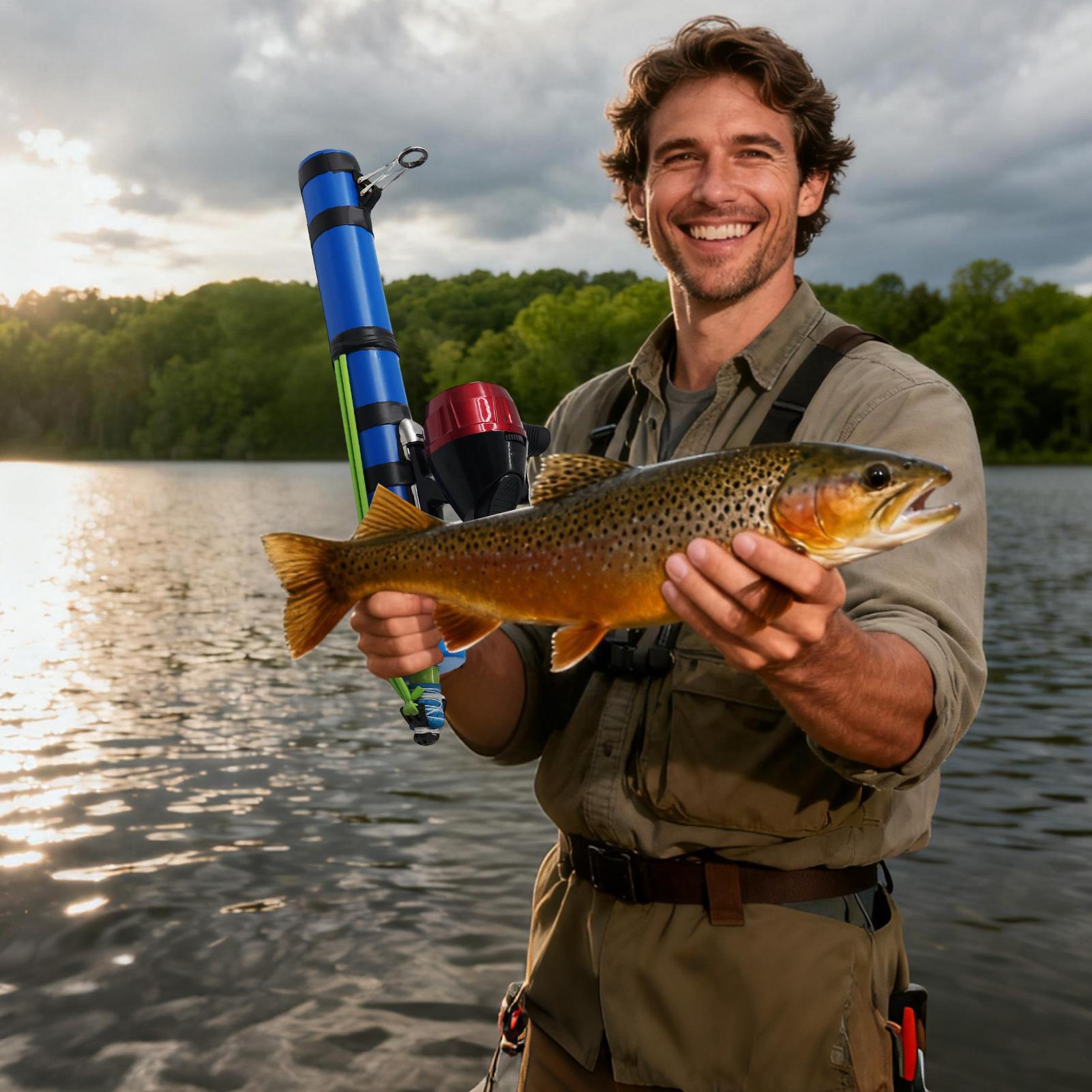 釣り竿 スリングショットデザイン コンパクトな魚用ツール リ - Fishing Rod Combo のレビューと価格