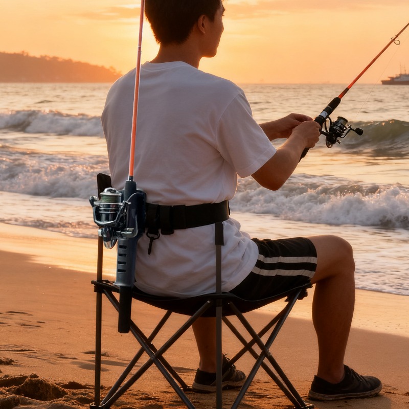 屋外用再利用可能な釣り竿ホルダーベルト釣り道具釣り竿ホルダー - Fishing Rod Travel のレビューと価格