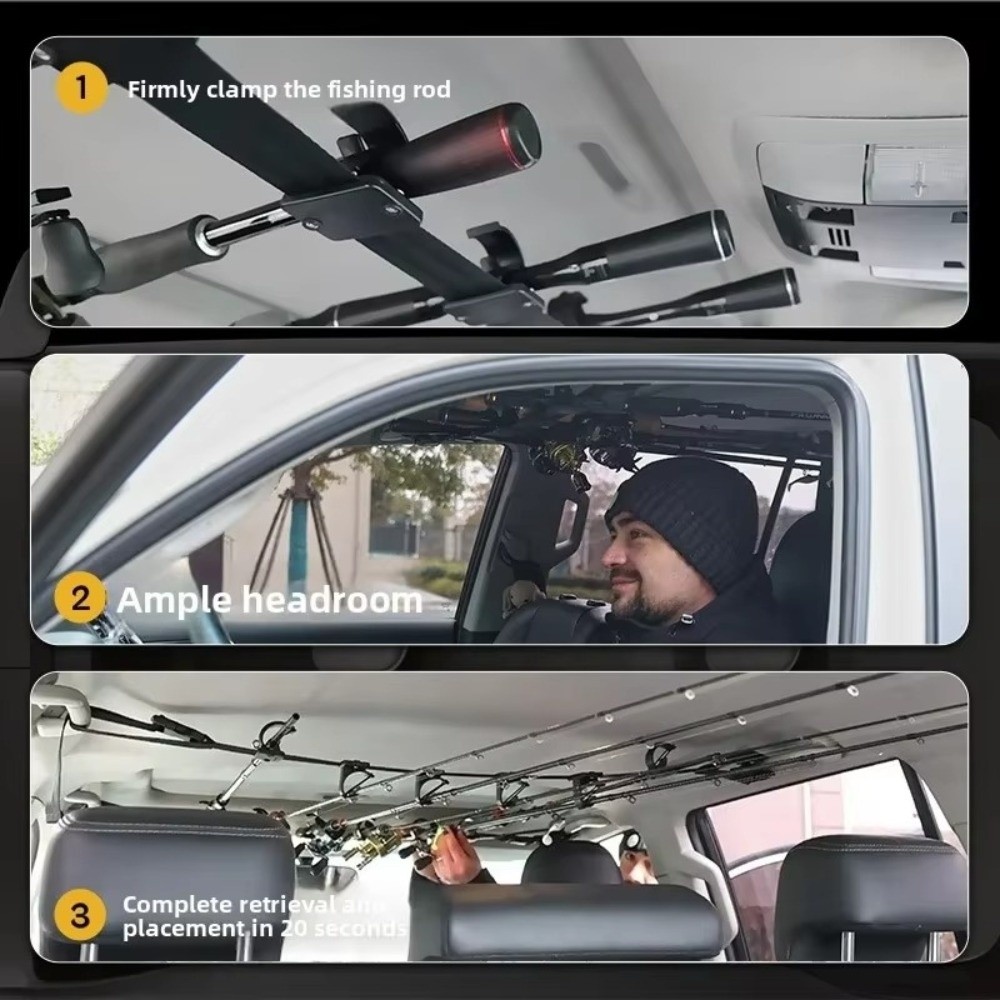 6ポジション車用釣り竿ホルダー高弾性ゴムストラップ耐久性のあ - Fishing Rod Repair Kit のレビューと価格