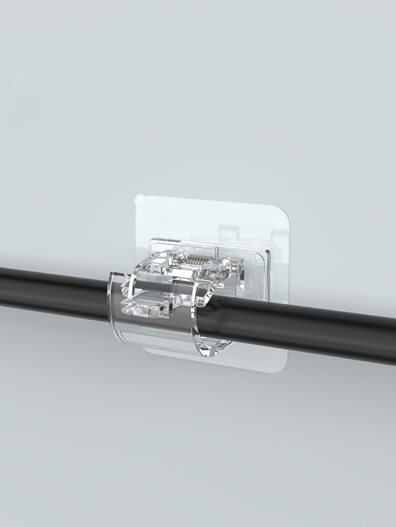 穴の開いていない粘着カーテンロッドクランプ,透明なアクリルク - Fishing Rod Telescopic のレビューと価格