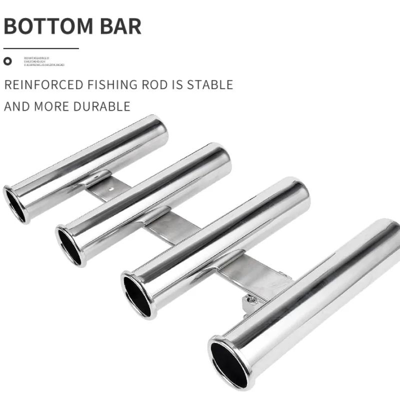 ステンレス鋼 4 チューブロッドホルダーボート釣り竿ラックホ - Fishing Rod Boat のレビューと価格