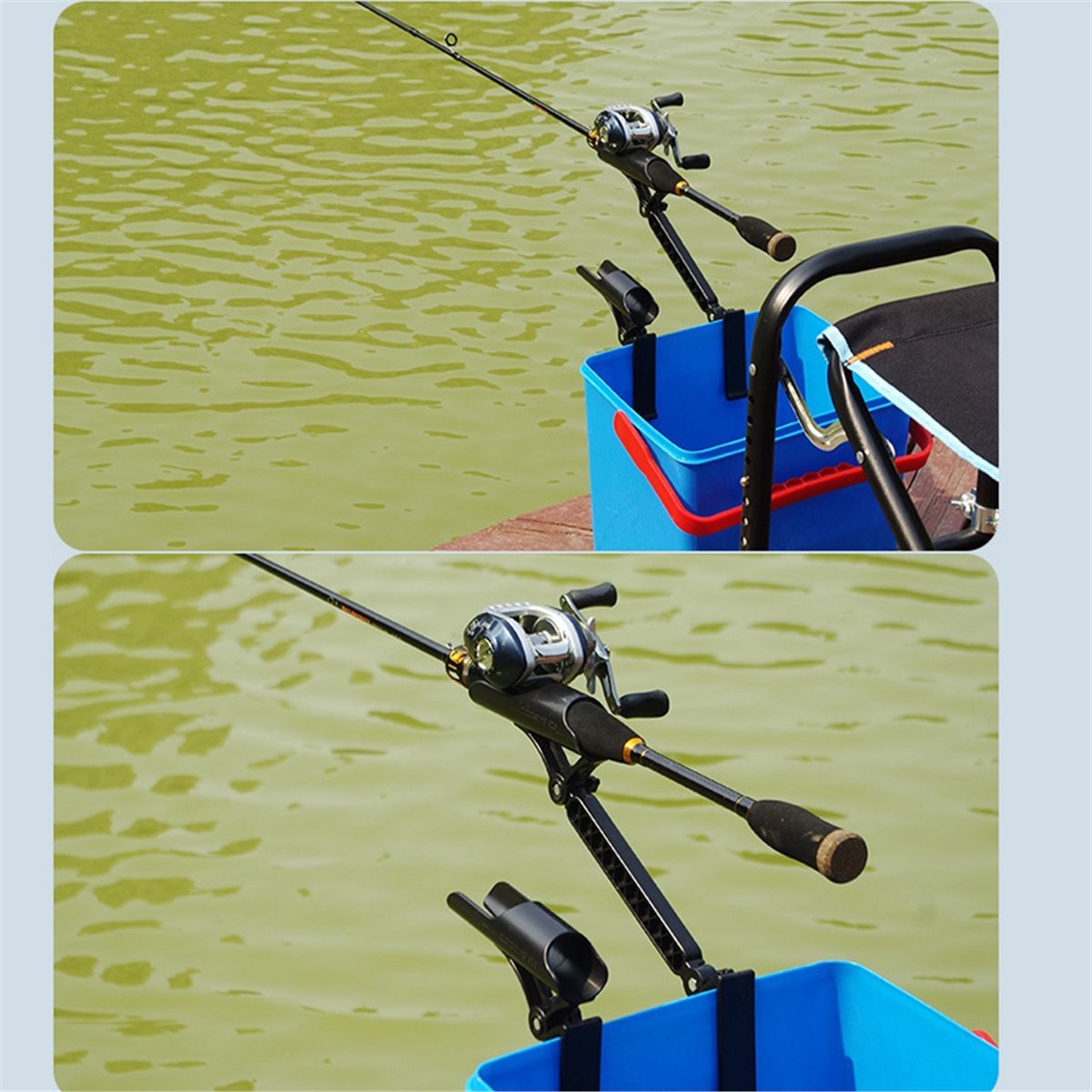 POPULAR-2個入り調整可能なバケットロッドホルダー、ア - Fishing Rod Holder のレビューと価格