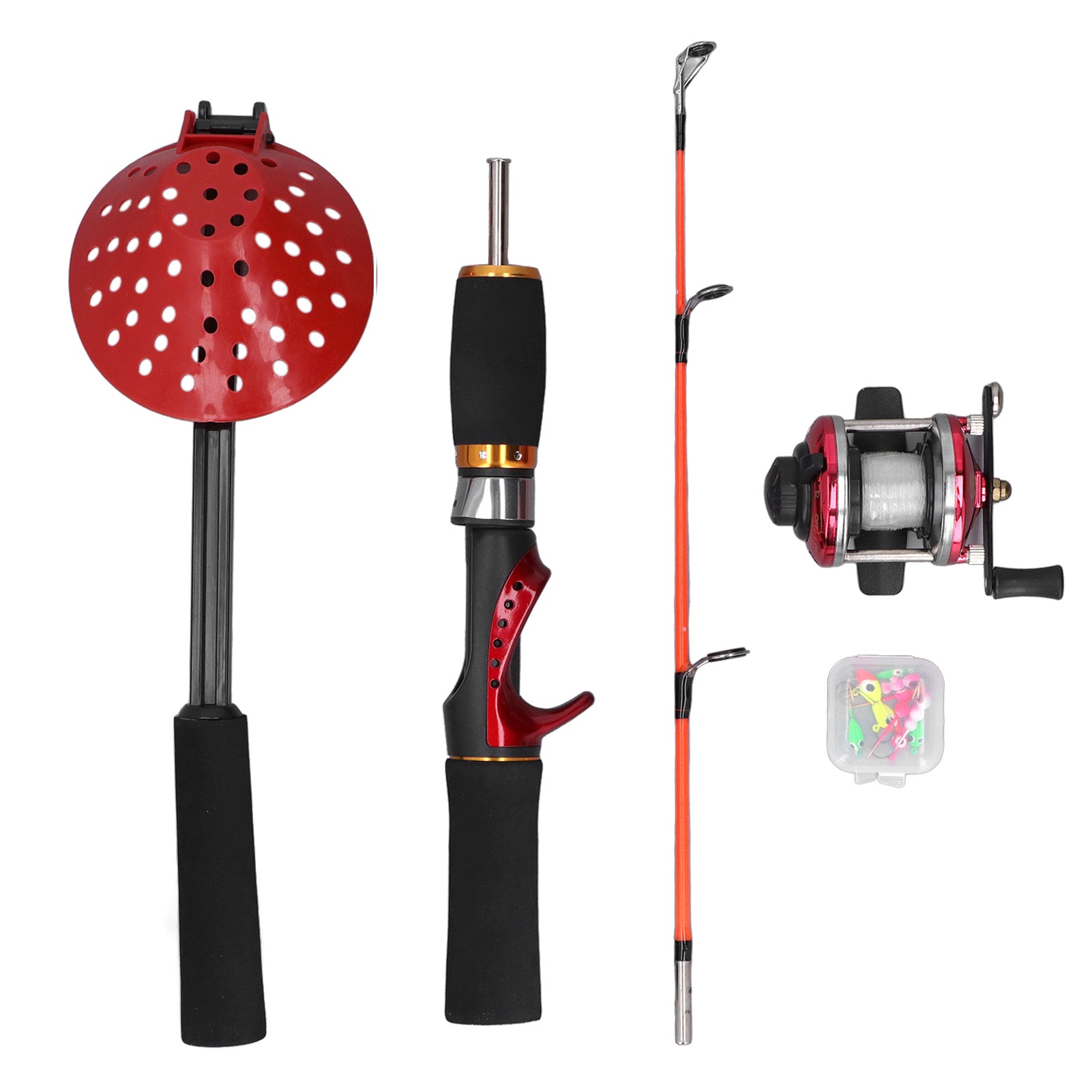 冬の氷釣り竿釣りリール釣り糸付き氷釣りフックアイススクープコ - Fishing Rod Ice のレビューと価格