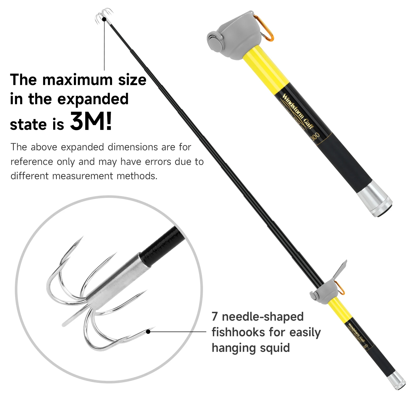 SANLIKE 7爪ステンレス鋼イカ釣り針 3m 11段グラ - Fishing Rod Carbon Fiber のレビューと価格