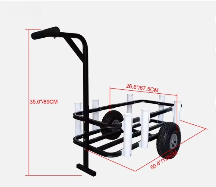 折りたたみ式ワゴン ビーチワゴン 釣りカート 釣り竿ホルダー - Fishing Rod Holder のレビューと価格