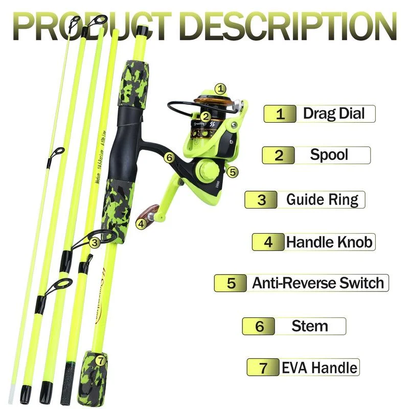 Sougayilang ポータブル 5 セクション レッド/ - Fishing Rod Building Kit のレビューと価格