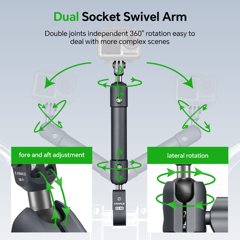 FANAUE オートバイ電話ホルダーボールヘッド双方向回転コ - Fishing Rod Holder のレビューと価格