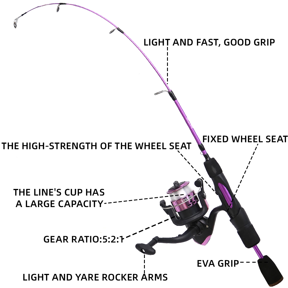 釣り竿とリールの組み合わせ,スピニングリール,フックアクセサ - Fishing Rod Ice のレビューと価格
