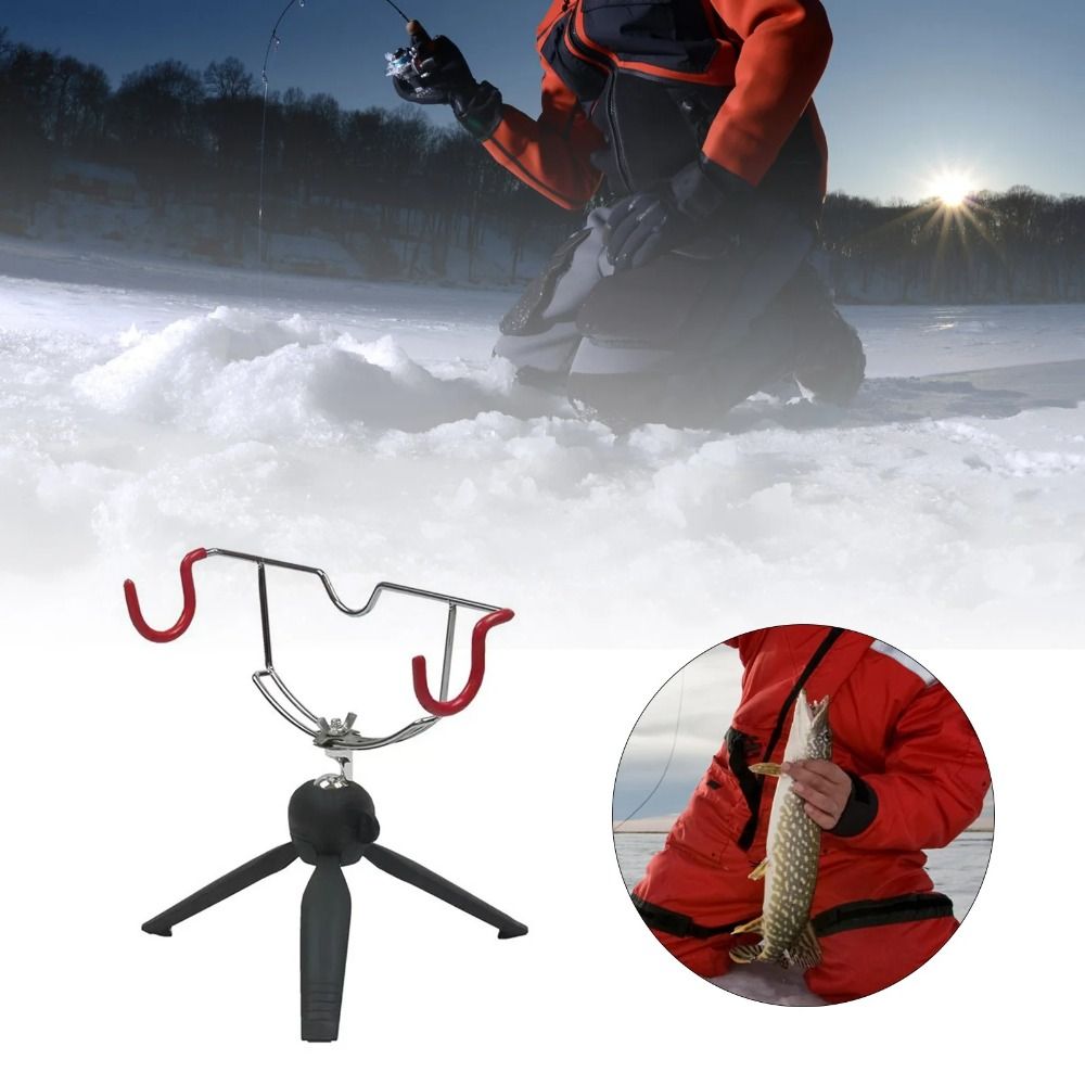 360 °   調節可能なアイスフィッシングロッドラック折り - Fishing Rod Ice のレビューと価格