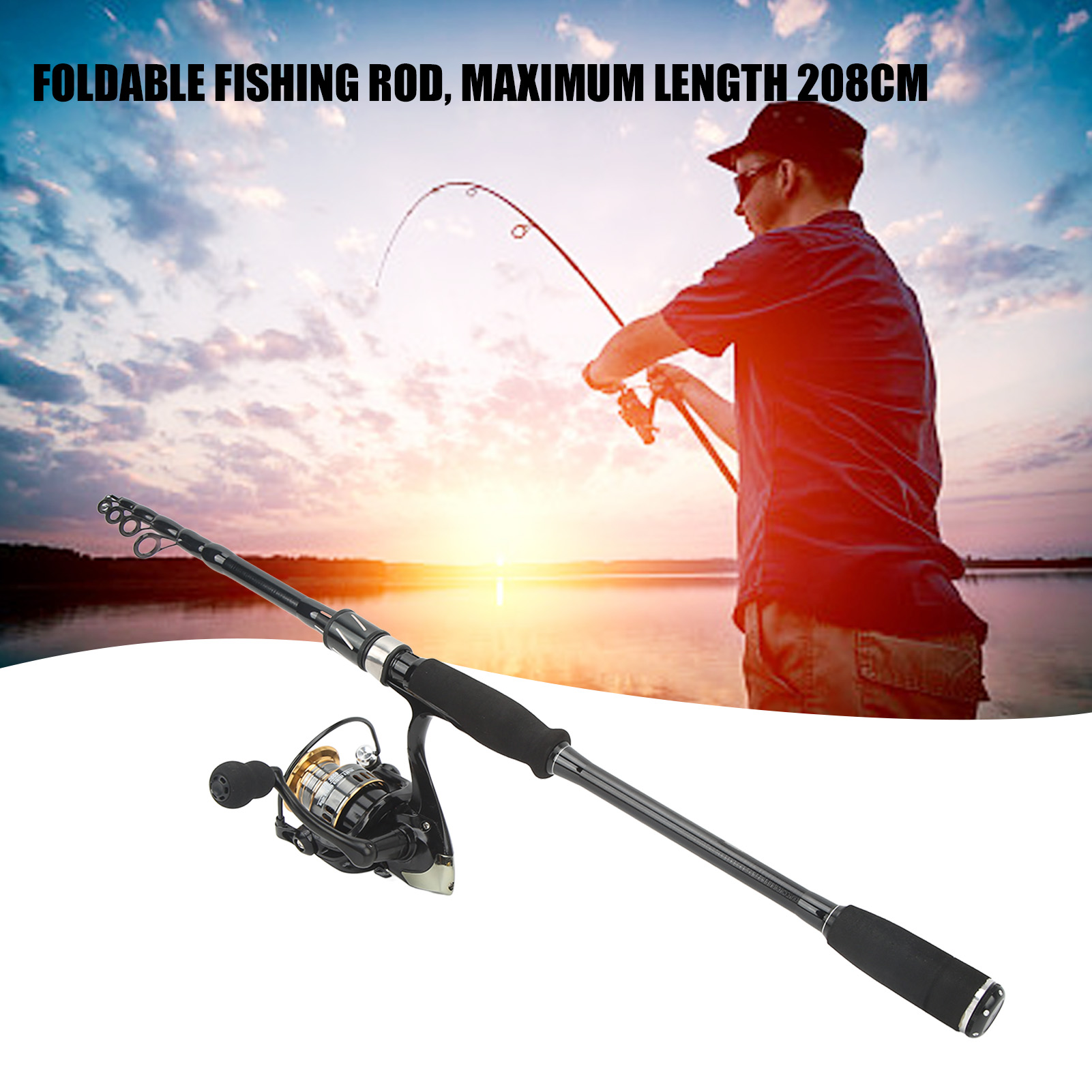 ルアー釣り竿とリールコンボフルセット 208cm カーボンフ - Fishing Rod Carbon Fiber のレビューと価格