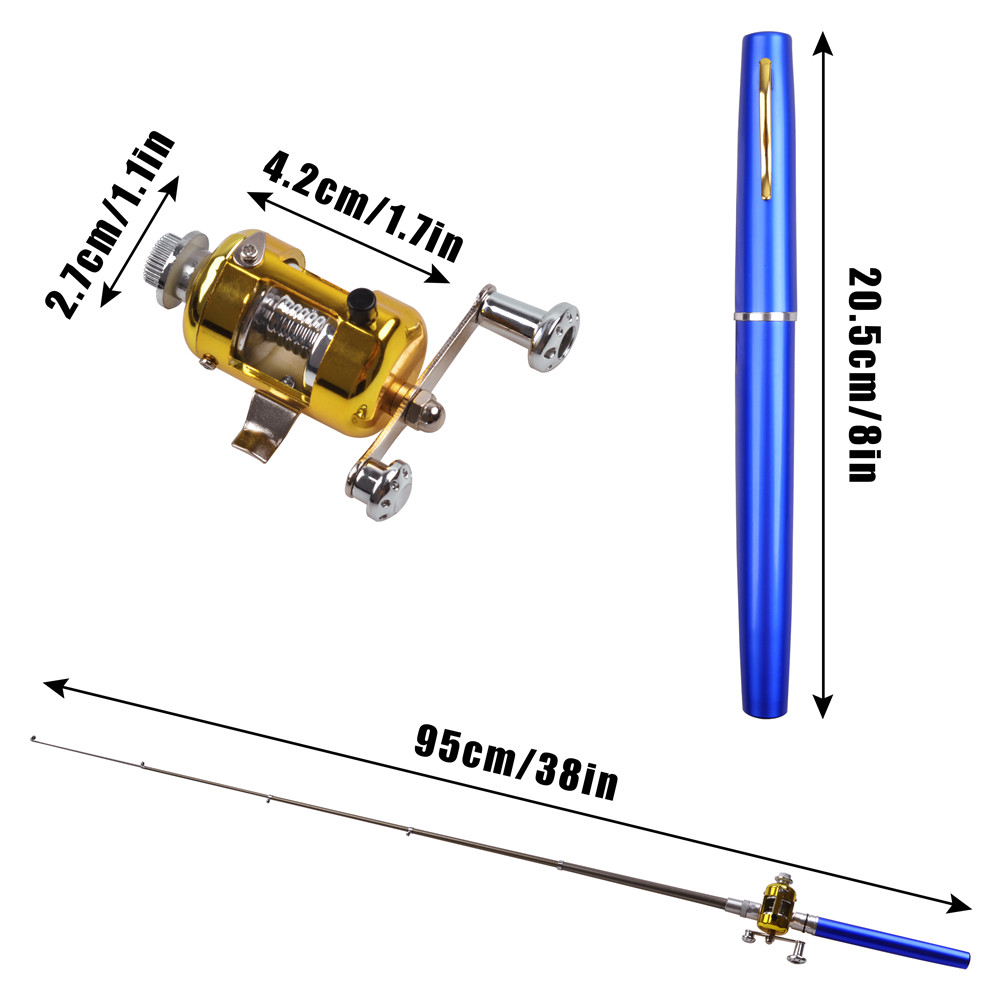 ミニ伸縮式釣り竿,釣り道具,リール,12ユニット - Fishing Rod Ice のレビューと価格