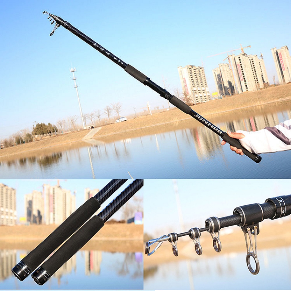 3.6M-4.5M 伸縮式釣り竿 カーボン製 ポータブル ス - Fishing Rod Surf のレビューと価格